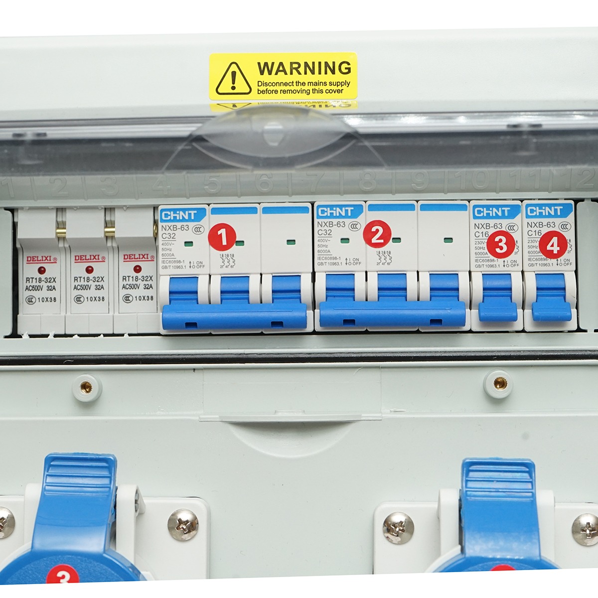 Tablou grup prize organizare santier 2x250V/16A, 2x415V/32A, 380x280x150mm IP44/67 SUNTREE