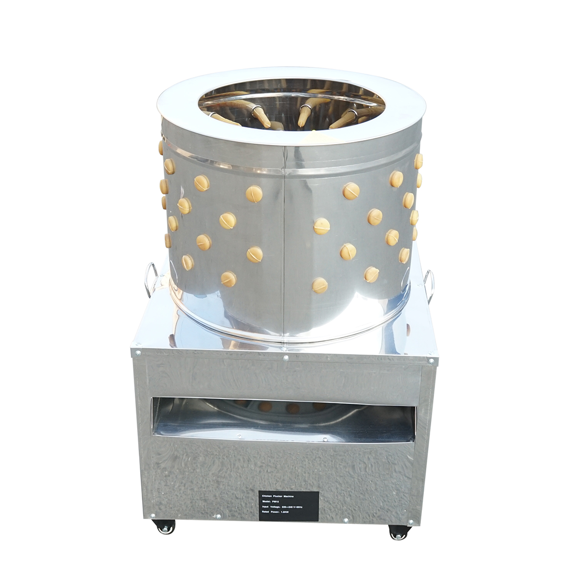 Deplumator pasari cuva inox 1.5 kW, 220-240V, capacitate max 4 pasari, cuva 40 cm, 157 degete, 180 rpm, ciclu 20-30 sec, IP68, 38 kg