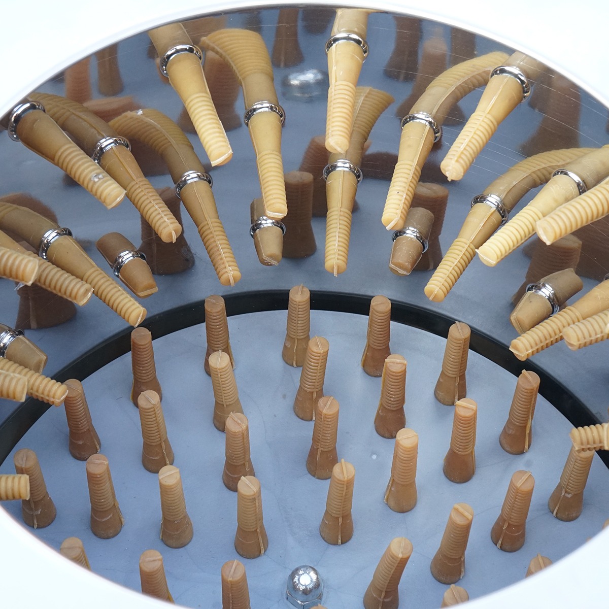 Deplumator pasari cuva inox 1.5 kW, 220-240V, capacitate max 4 pasari, cuva 40 cm, 157 degete, 180 rpm, ciclu 20-30 sec, IP68, 38 kg