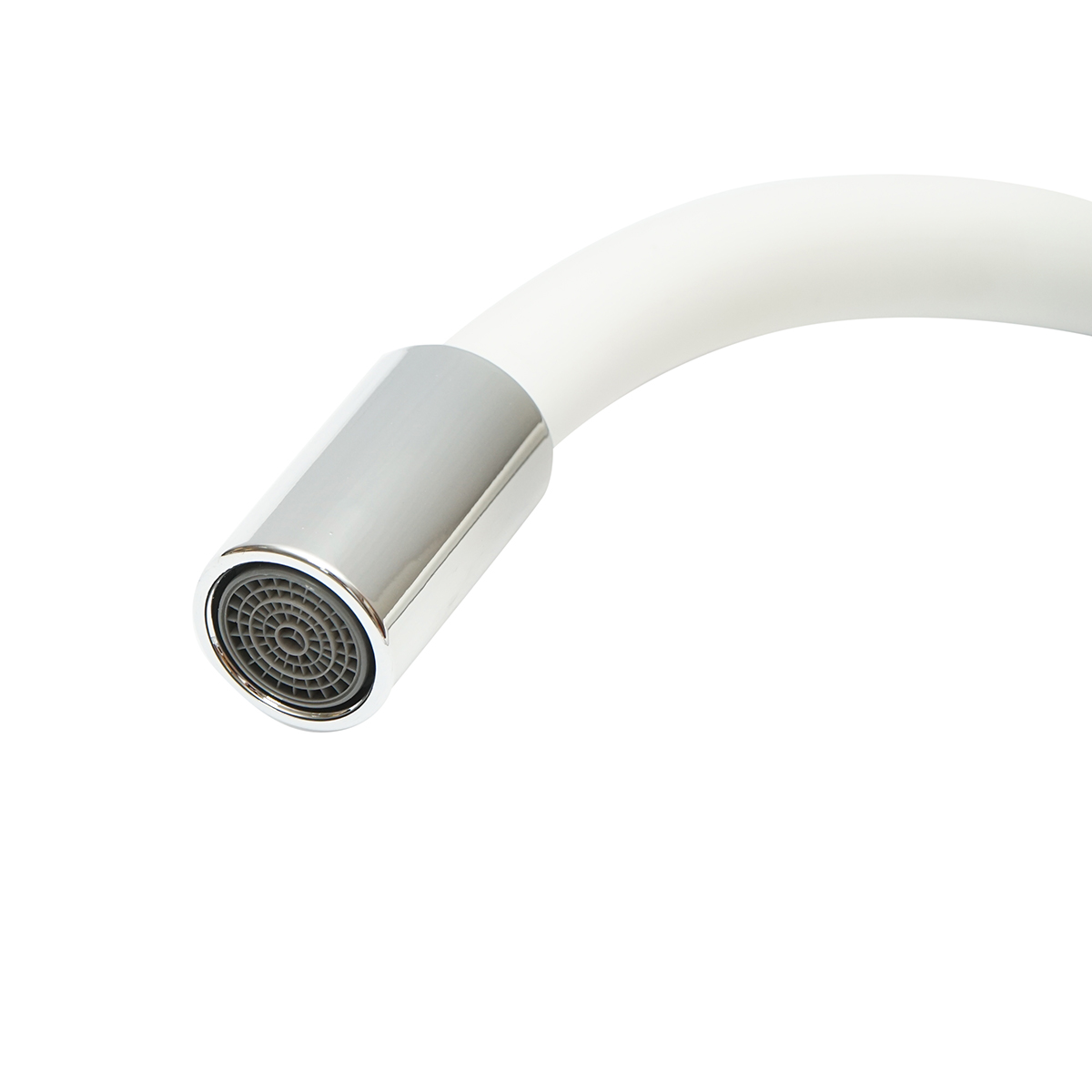 Baterie chiuveta bucatarie cu pipa flexibila, FINISAJ crom + negru, monocomanda, montaj stativ, material aliaj zinc 0.34 kg, aerator incorporat, accesorii incluse