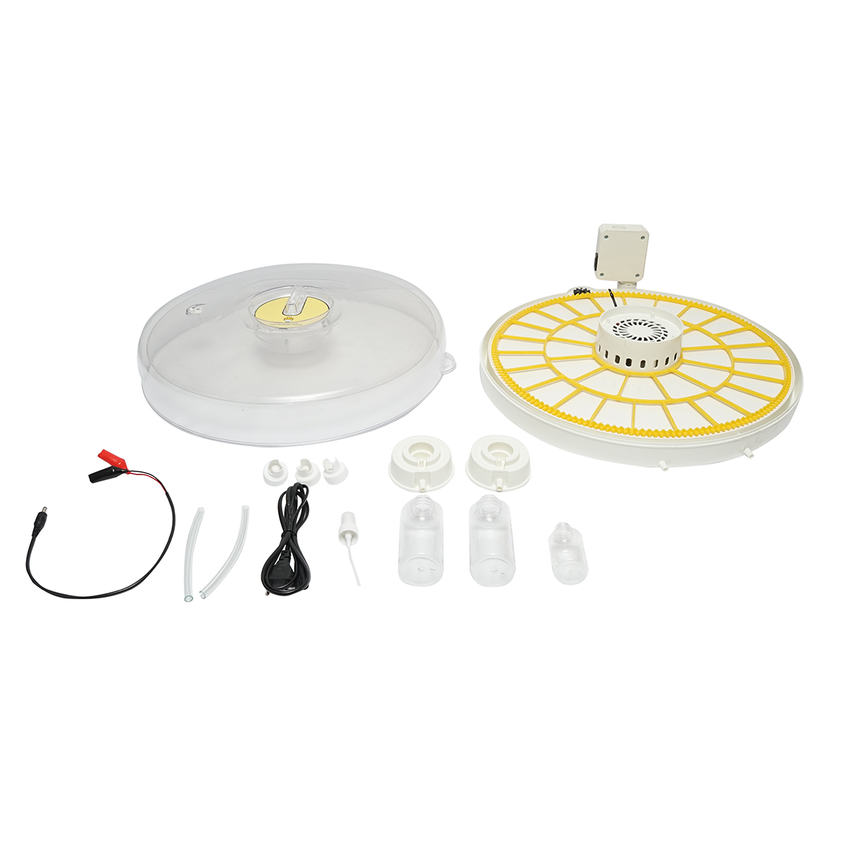 Incubator automat 35 oua 70W, 12V-220V, rotire la 120 min, control temperatura si umiditate, afisaj digital, rezervor automat apa, capac transparent, iluminare