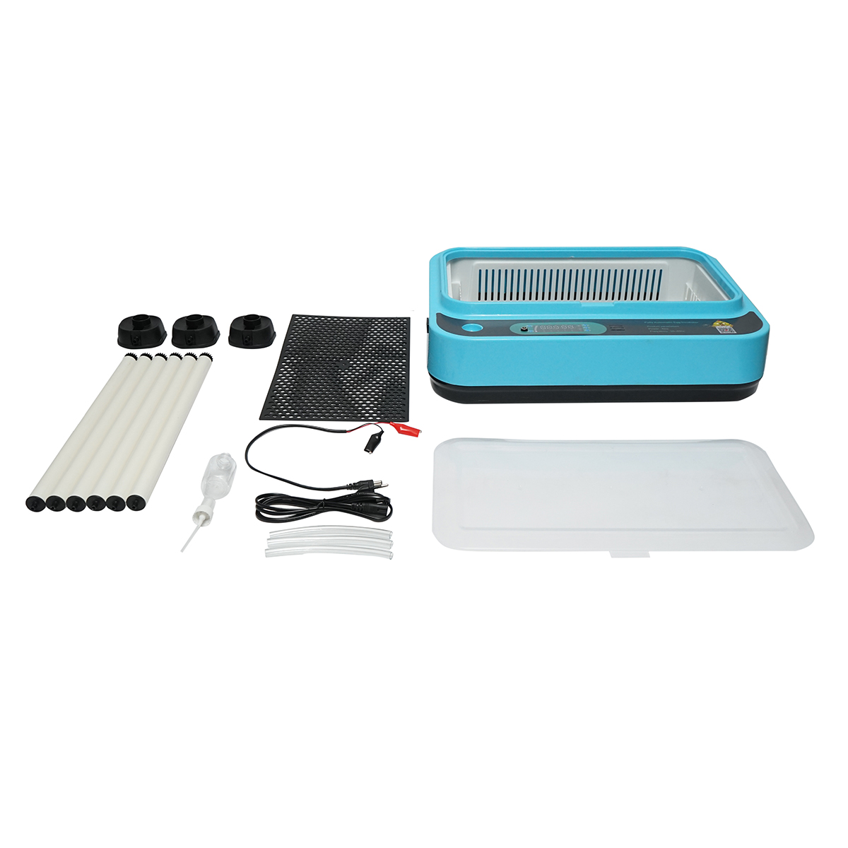 Incubator automat 36 oua 80W, 12V-220V AC/DC, afisaj digital, rotire automata la 120 min, control temperatura si umiditate, rezervor automat apa, ventilatie, alarma