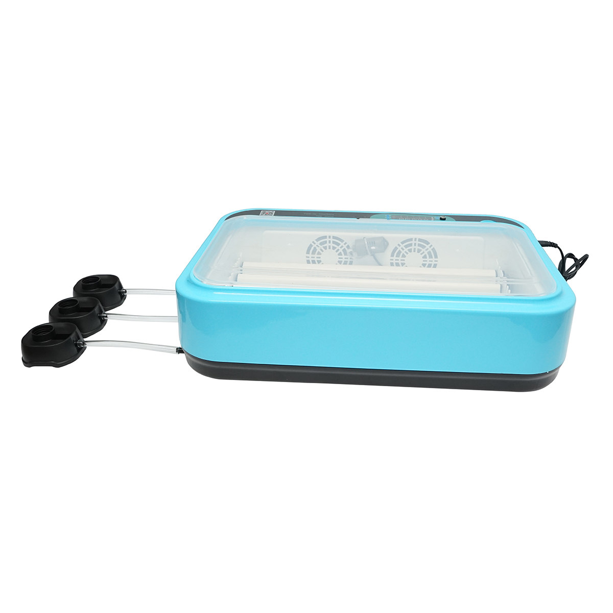 Incubator automat 36 oua 80W, 12V-220V AC/DC, afisaj digital, rotire automata la 120 min, control temperatura si umiditate, rezervor automat apa, ventilatie, alarma