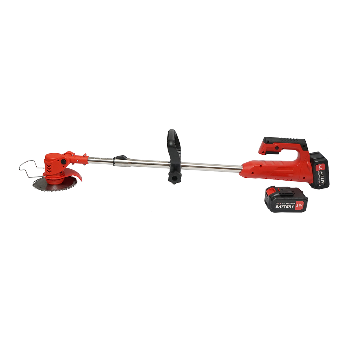 Motocoasa electrica extensibila 850W, 2 baterii Lithium 21V 3000 mAh, viteza 18000 r/min, disc 150 x 1.8 x 40T x 5mm, greutate 2.88 kg