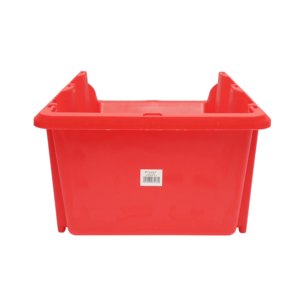 Cutie plastic depozitare rosie, 490 x 300 x 195 mm (Lungime 490 mm, Latime 300 mm, Inaltime 195 mm)