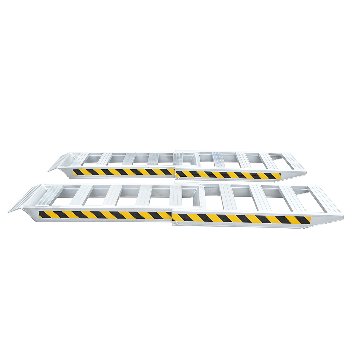 Set 2 rampe pliabile aluminiu, sarcina maxima 1 Tona, 250x60x10.5 cm, pentru incarcare/descarcare
