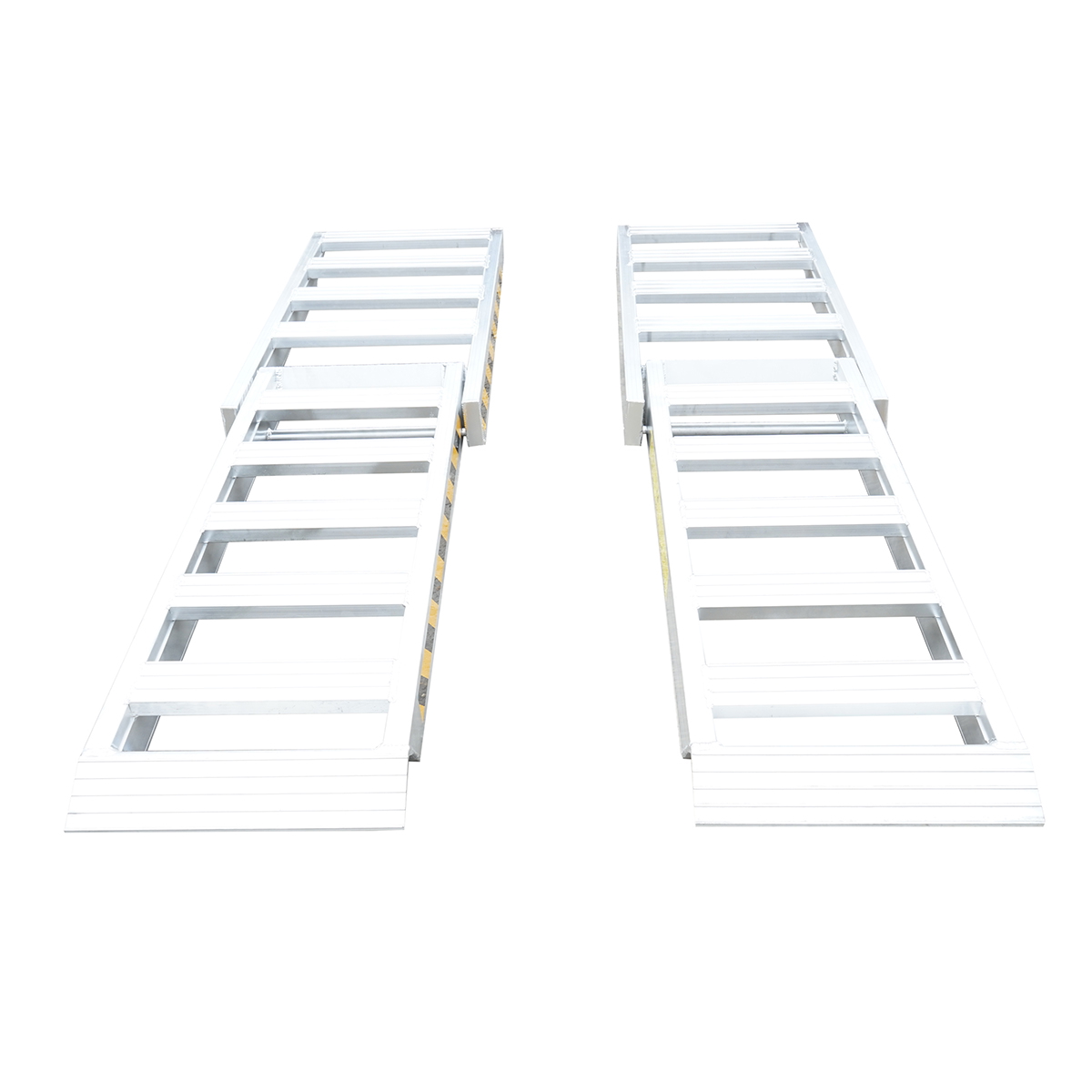 Set 2 rampe pliabile aluminiu, sarcina maxima 1 Tona, 250x60x10.5 cm, pentru incarcare/descarcare