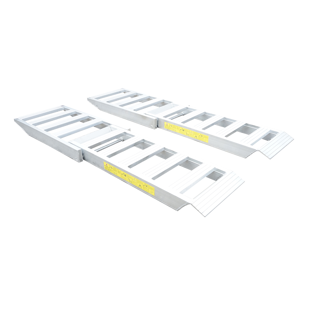 Set 2 rampe pliabile aluminiu, sarcina maxima 1 Tona, 250x60x10.5 cm, pentru incarcare/descarcare