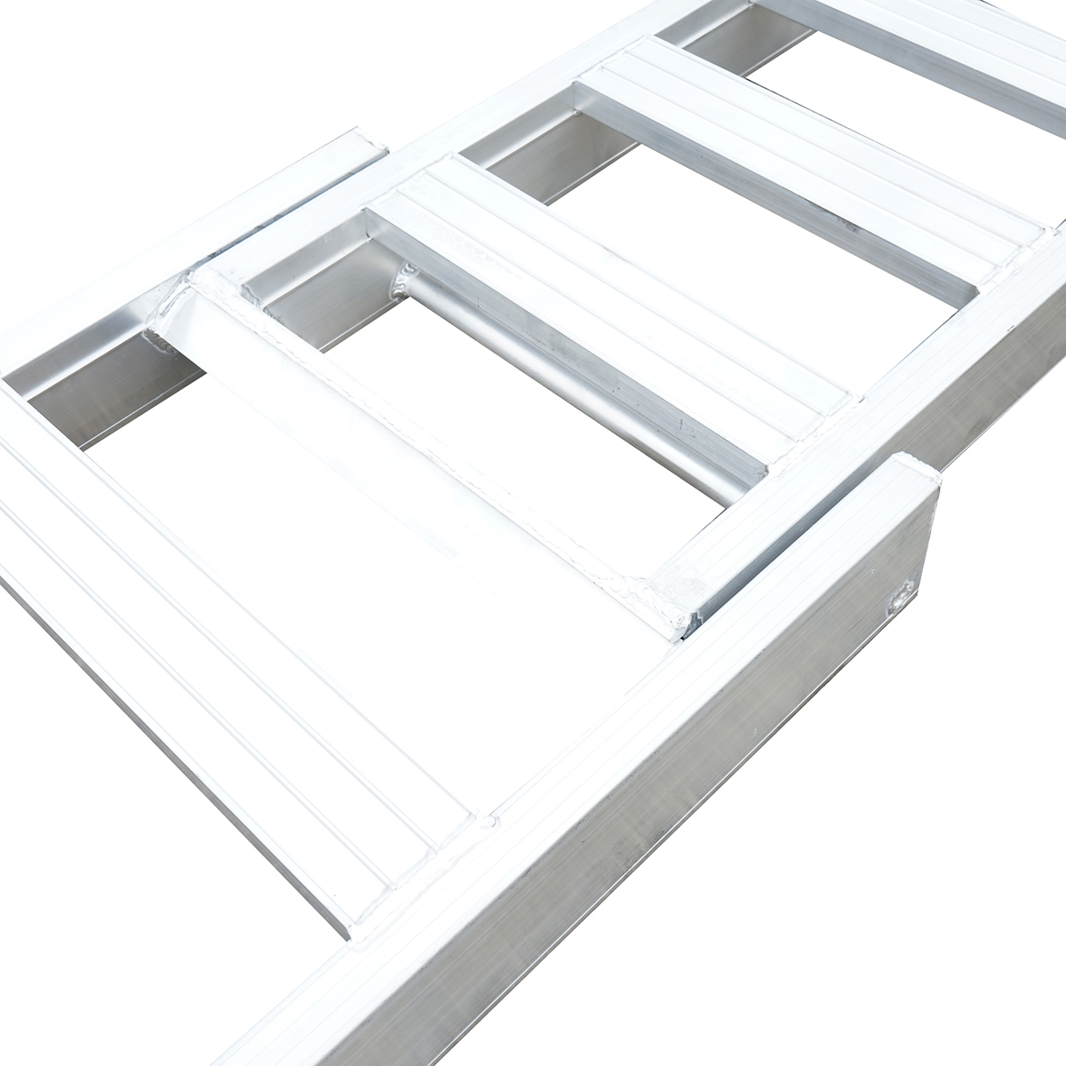 Set 2 rampe pliabile aluminiu, sarcina maxima 1 Tona, 250x60x10.5 cm, pentru incarcare/descarcare