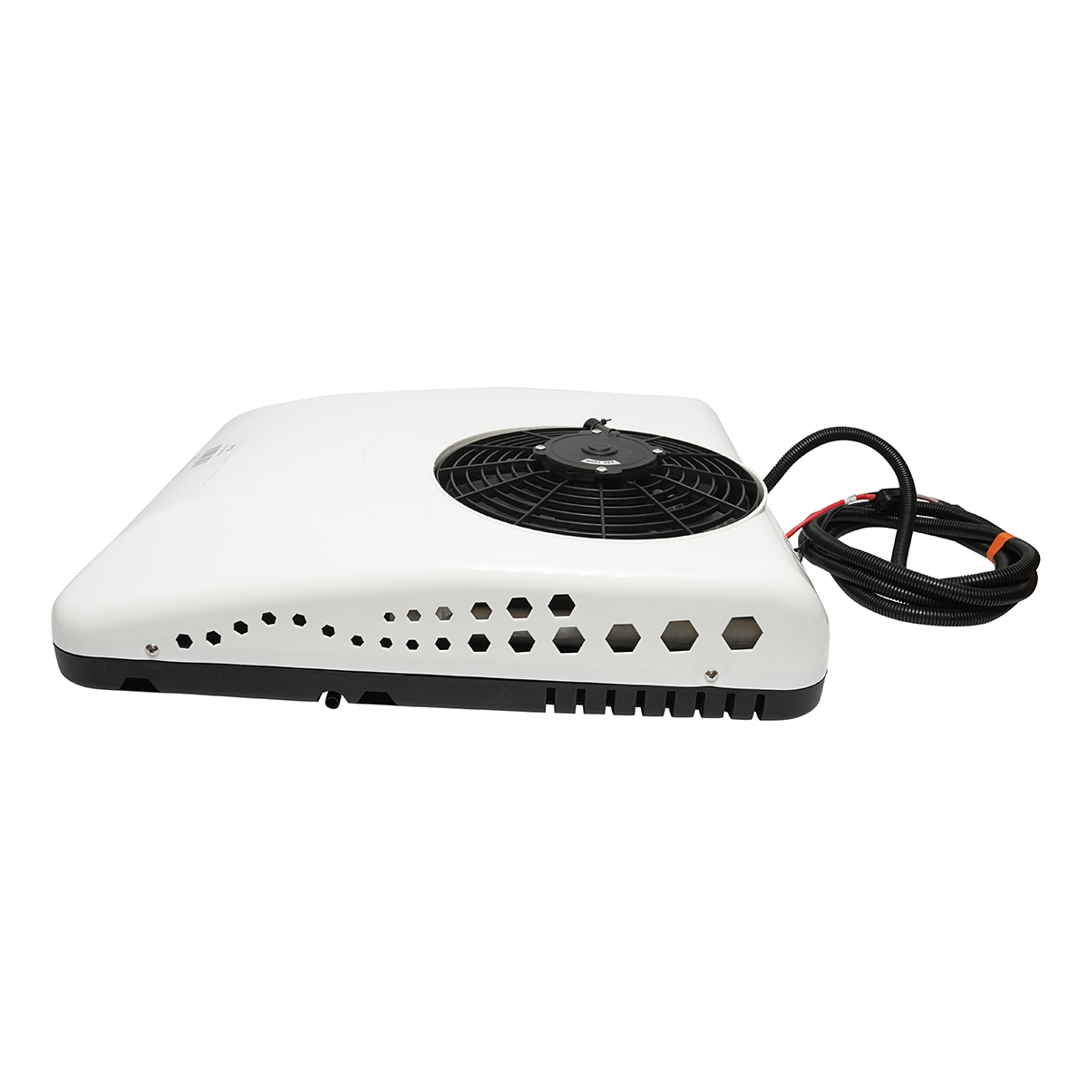 Clima stationara utilaje industriale AC universala 24V, 2300W (7850 BTU), telecomanda, R134a 380 ml, consum 1000W, 40A, debit aer 360 m3/h, decupaj 310x236 mm, 21.4 kg