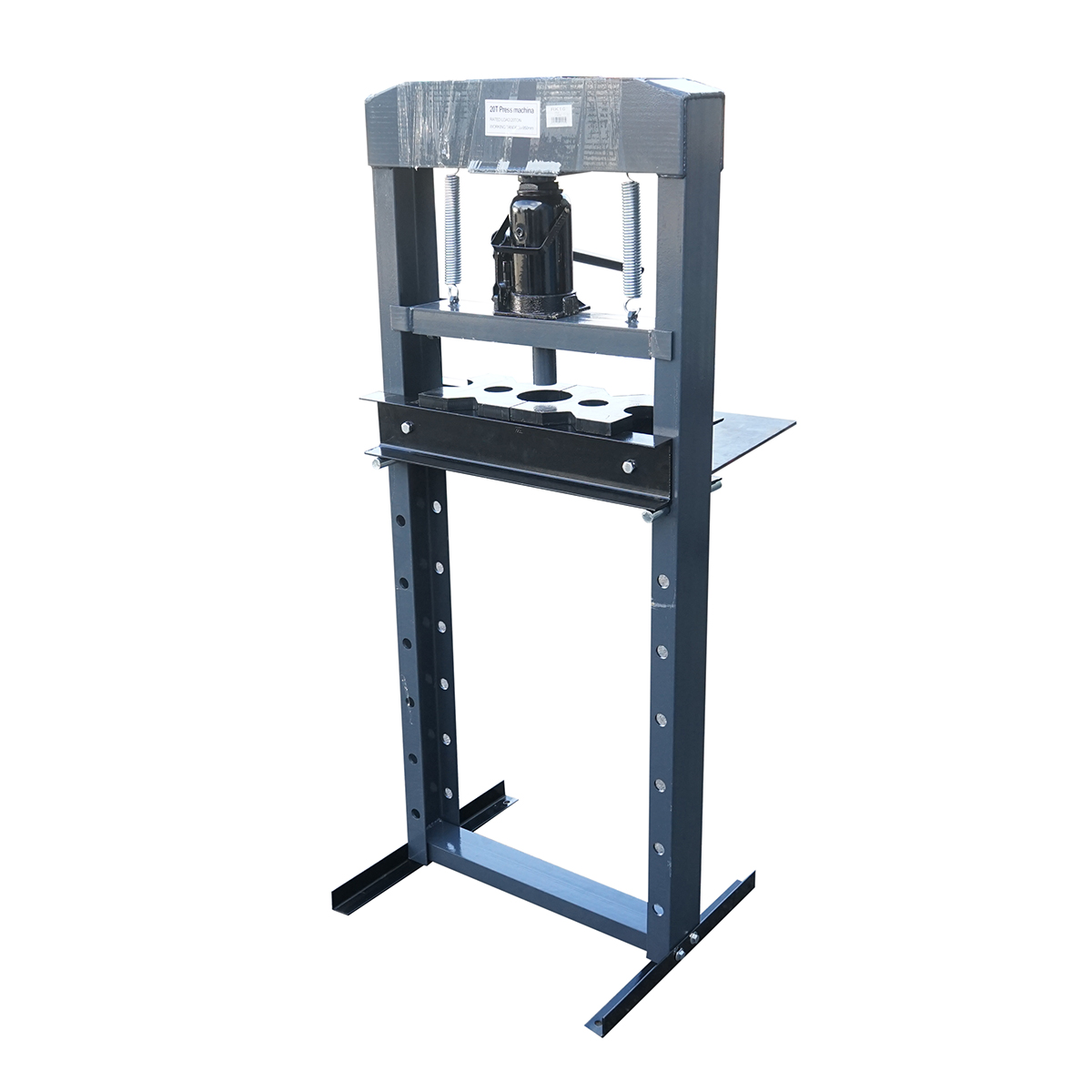 Presa hidraulica 20T, deschidere reglabila 30-950 mm, cursa piston 0-120 mm, inaltime 1400 mm, latime 580 mm, greutate 50 kg