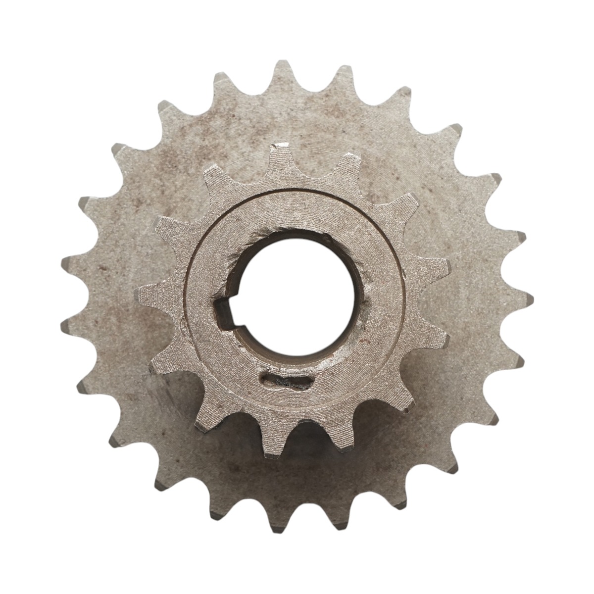 Pinion dublu combina New Holland, diametru interior 30 mm, caneluri Z=13/23, cod OEM 80378353 / 378353, compatibil seria 8060 8070 8080