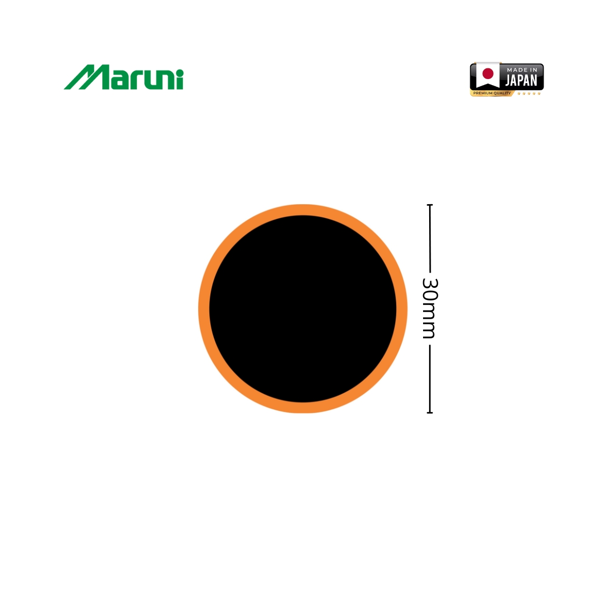 Petice vulcanizare rotunde 30mm pentru camere de aer, 36 buc/set, Maruni, made in Japan
