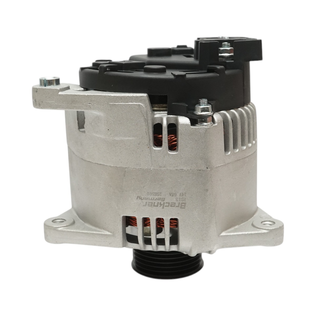 Alternator 14V 65A cu fulie 6 caneluri pentru Perkins / Caterpillar / JCB / Land Rover 110/127, Discovery I, Range Rover I-II 3.5-4.3 (09.83-03.02), motor Perkins 1104C-44, 1104D-44TT, cod OEM 063340003, 185046500, 185046522, 2871A156, 2871A302,