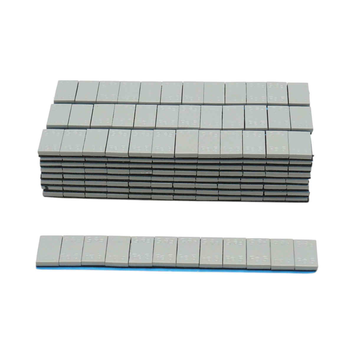 Contragreutati autoadezive gri inchis pentru echilibrare roti, Fe 60g (5g x 12 buc/banda), 100 benzi/cutie, greutate totala 6000g