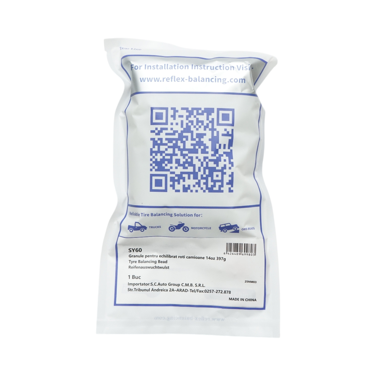 Granule echilibrat roti camioane, auto-moto si off-road, 397g (14oz) - instalare usoara, consum redus combustibil, prelungire durata viata anvelope