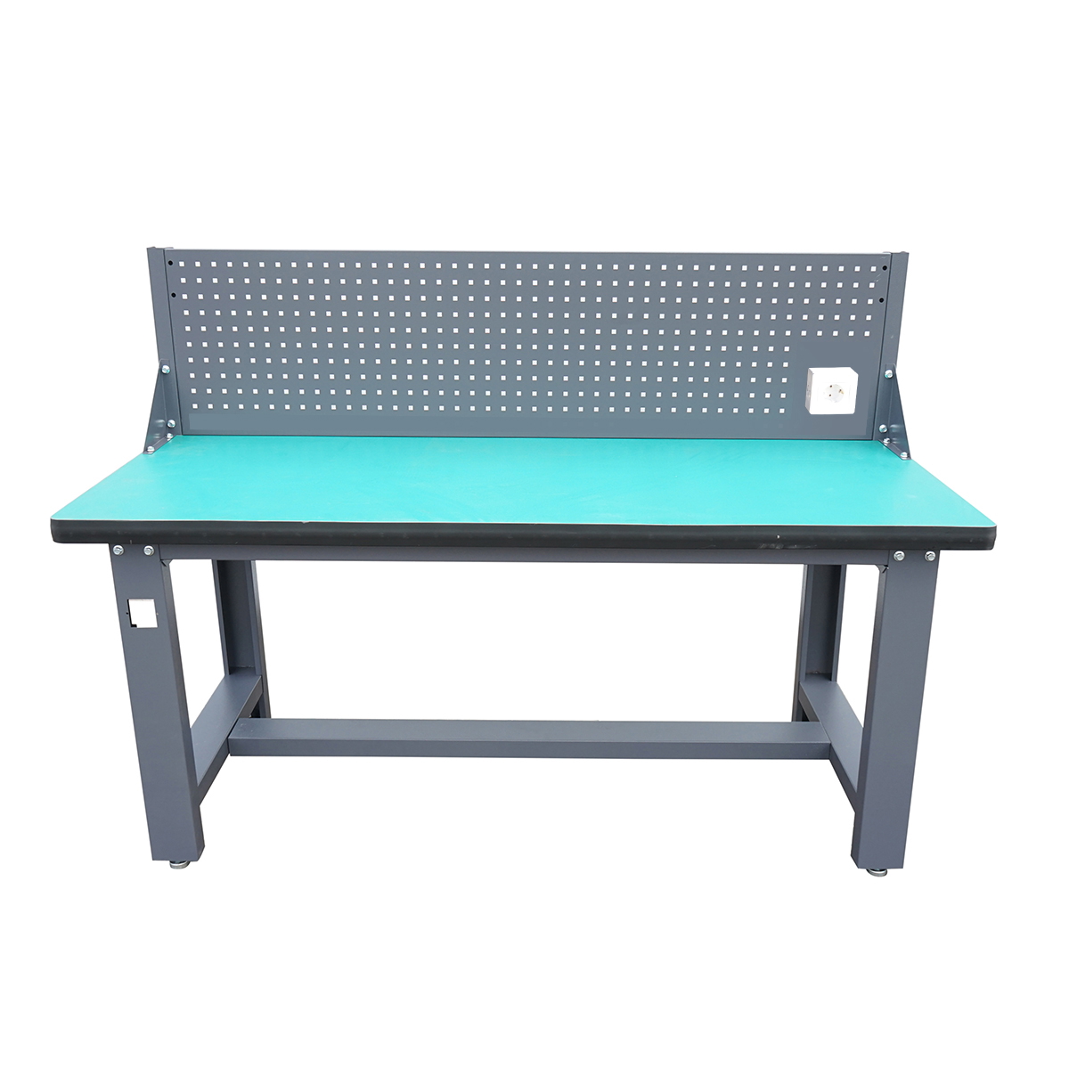 Masa/Banc de lucru atelier cu priza electrica 220V, panou perforat, 1800x750 mm, inaltime 800+450 mm