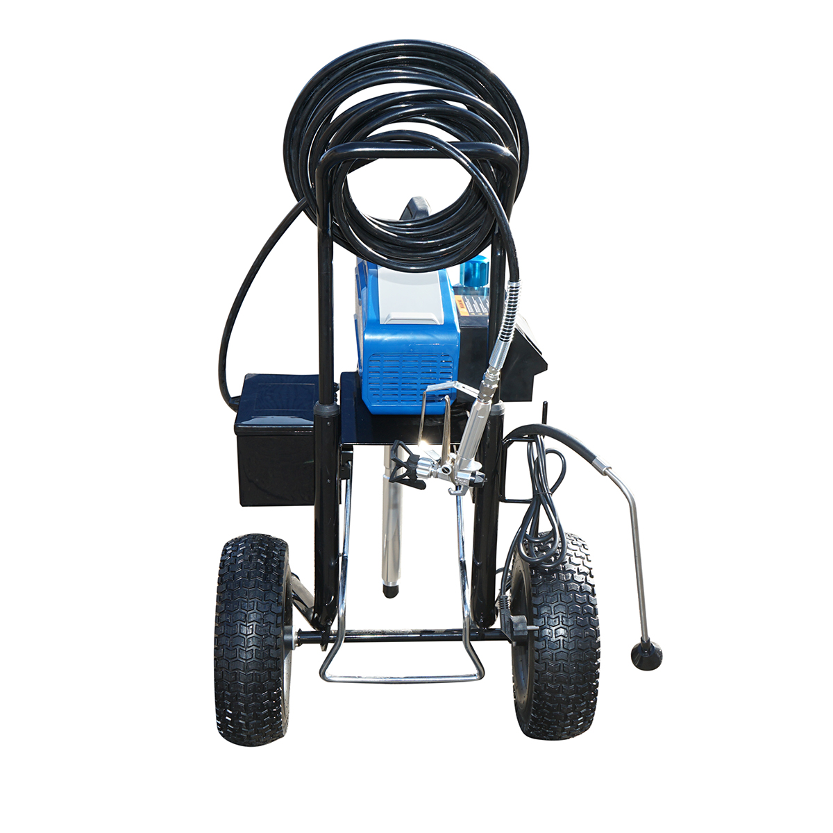 Pompa de vopsit airless Super Painter M24H cu piston, motor Brushless 1.3 kW, 220-240V, 2.4 L/min, duza 517 (0.017), presiune 227 bar, furtun 15 m, carucior inalt