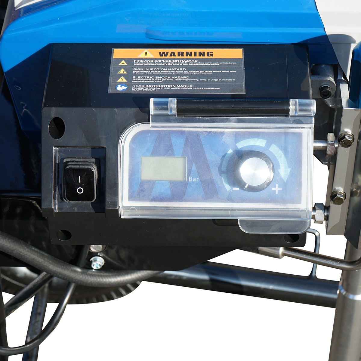 Pompa de vopsit airless Super Painter M24H cu piston, motor Brushless 1.3 kW, 220-240V, 2.4 L/min, duza 517 (0.017), presiune 227 bar, furtun 15 m, carucior inalt