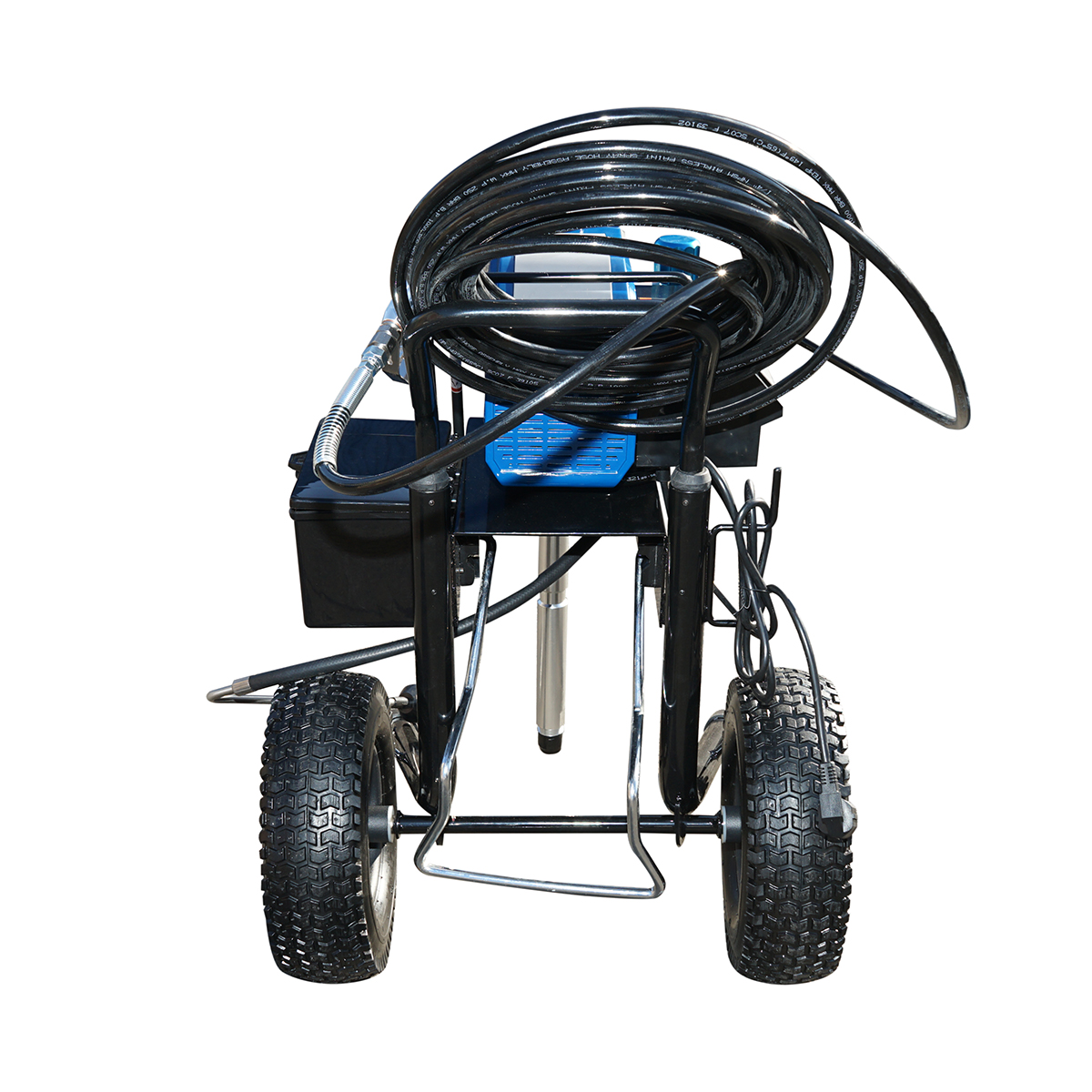 Pompa de vopsit airless profesionala cu piston M32H, motor fara perii 2.6 kW, 220-240V, 3.2 L/min, 227 bar, duza 517 (0.017), furtun 15 m, carucior inalt, 38 kg