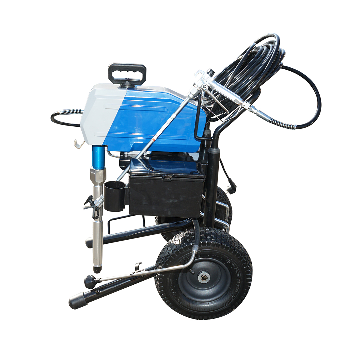 Pompa de vopsit airless profesionala cu piston M32H, motor fara perii 2.6 kW, 220-240V, 3.2 L/min, 227 bar, duza 517 (0.017), furtun 15 m, carucior inalt, 38 kg