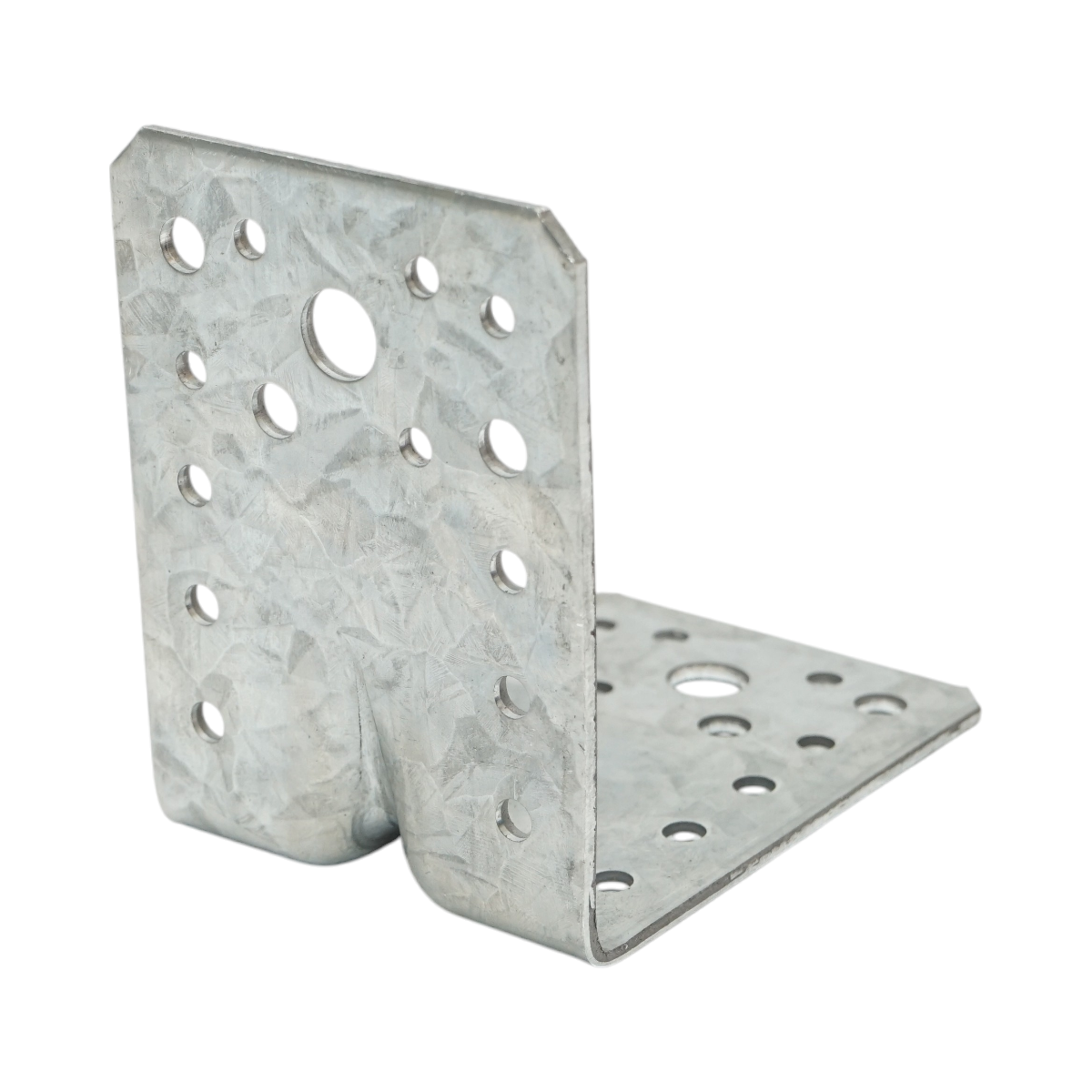 Vinclu de imbinare cu intaritura 90 din otel zincat, 90x90 mm, latime 65 mm, grosime 2.5 mm