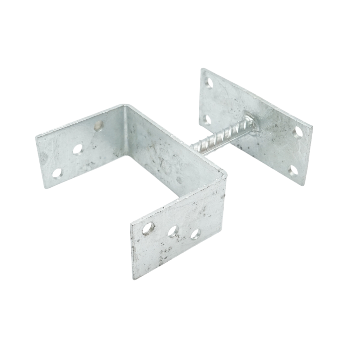 Papuc reazem cu talpa fixa din Otel zincat 141x60x102 mm, grosime 5 mm, inaltime totala 205 mm, talpa 70x150 mm, tija 101 mm