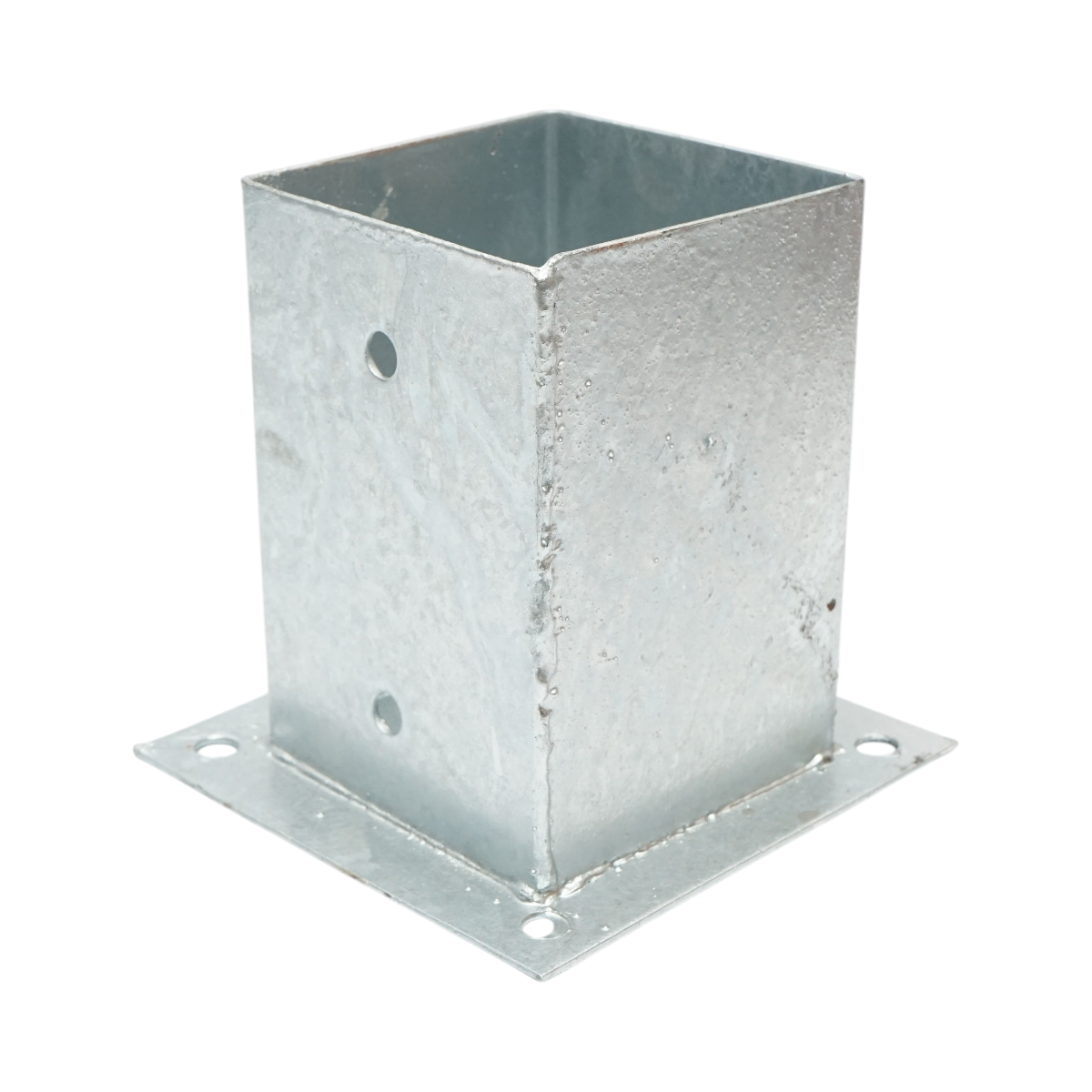 Suport stalp patrat aplicat 101x101x150 mm, grosime 2 mm, otel zincat