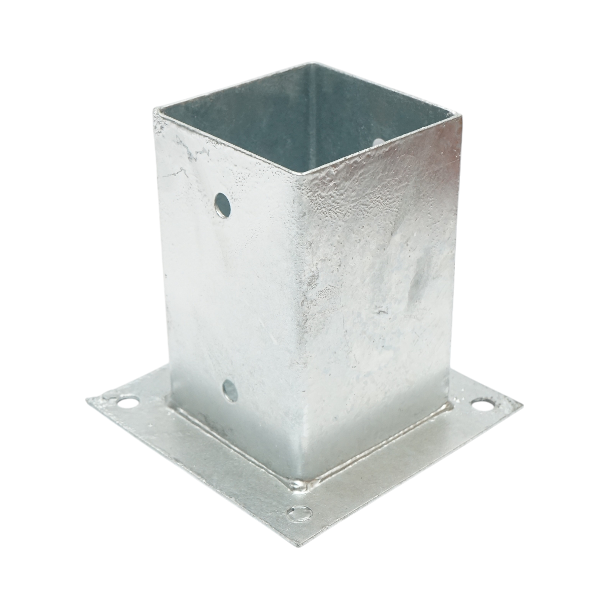 Suport stalp patrat aplicat 91x91x150 mm, grosime 2 mm, Material OTEL ZINCAT