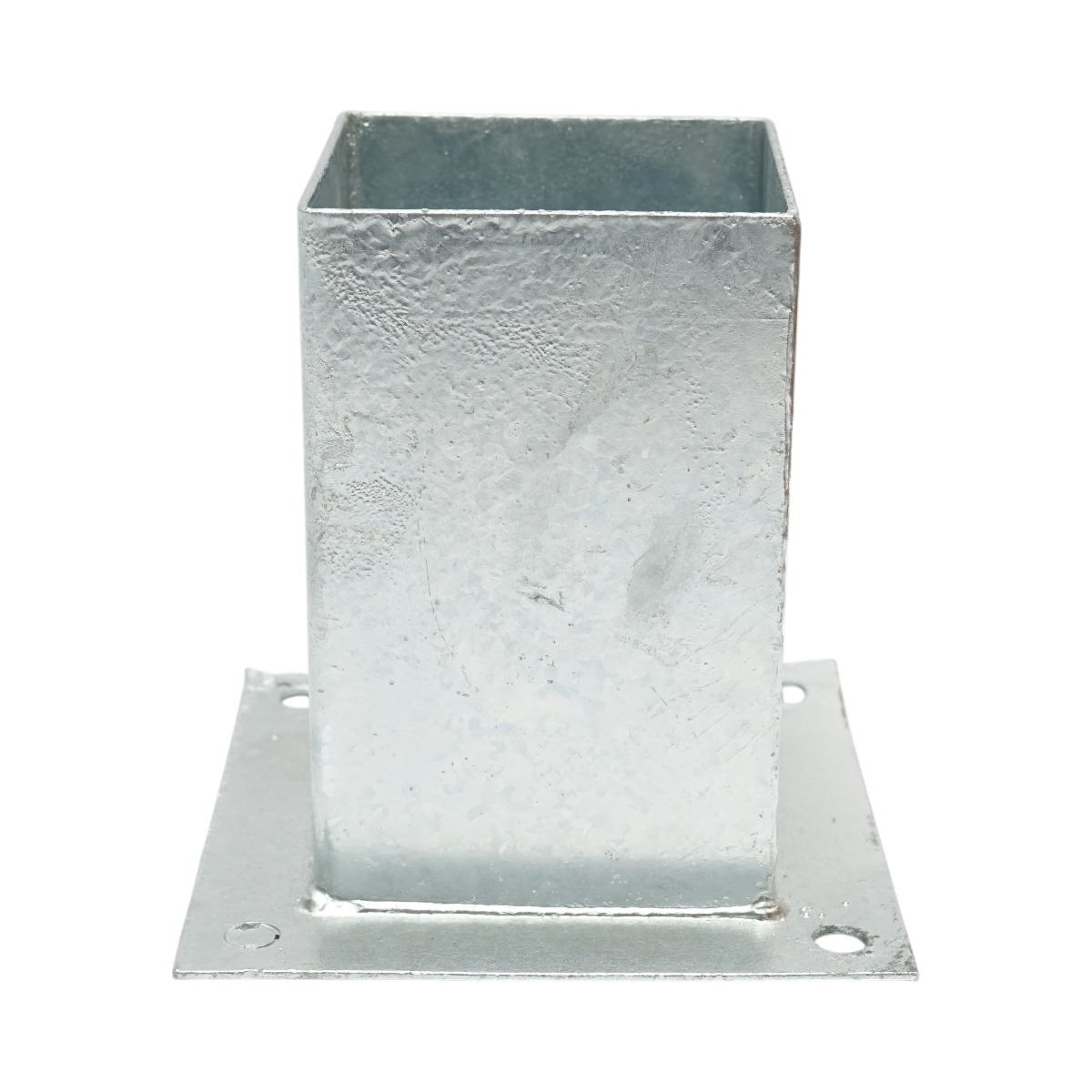 Suport stalp patrat aplicat 91x91x150 mm, grosime 2 mm, Material OTEL ZINCAT