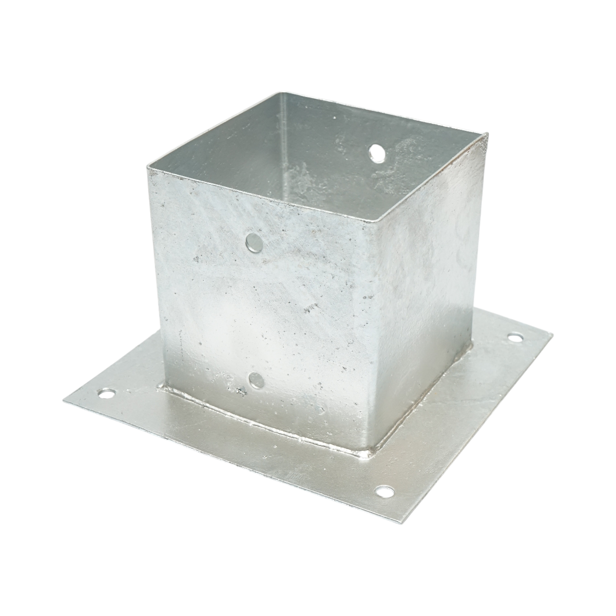 Suport stalp patrat aplicat 141x141x150mm, grosime 2mm, otel zincat