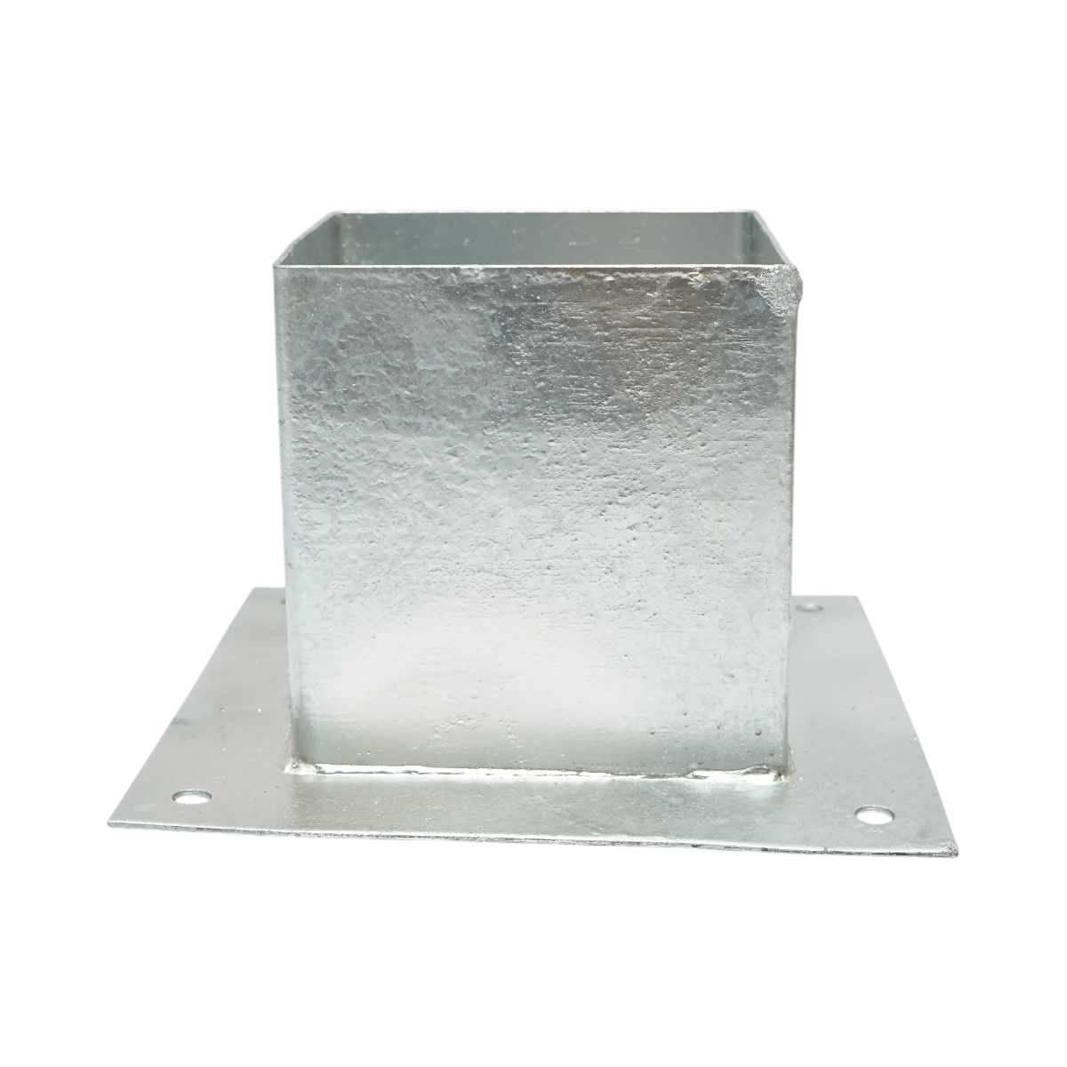 Suport stalp patrat aplicat 141x141x150 mm, grosime 2 mm, otel zincat