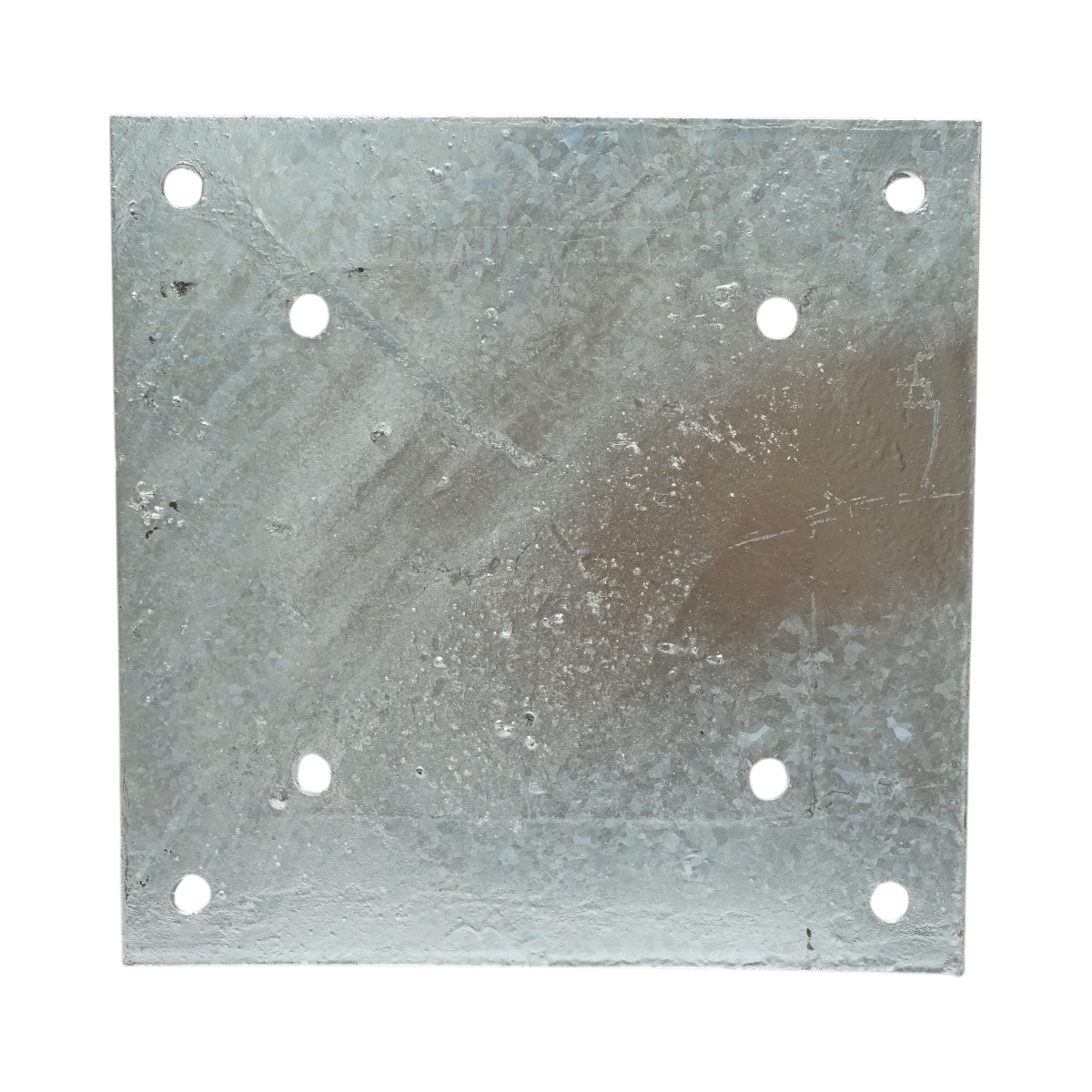Suport stalp patrat aplicat 141x141x150 mm, grosime 2 mm, otel zincat