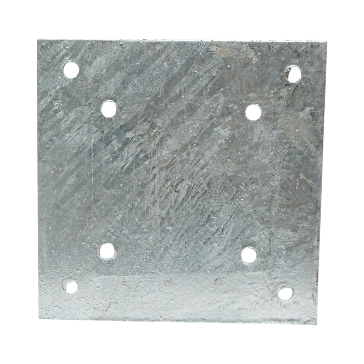 Suport stalp patrat aplicat 121x121x150 mm, grosime 2 mm, material otel zincat