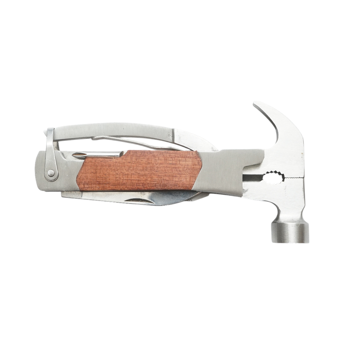 Cleste multifunctional pliabil 8 in 1 din otel inoxidabil, maner din lemn, 210 mm