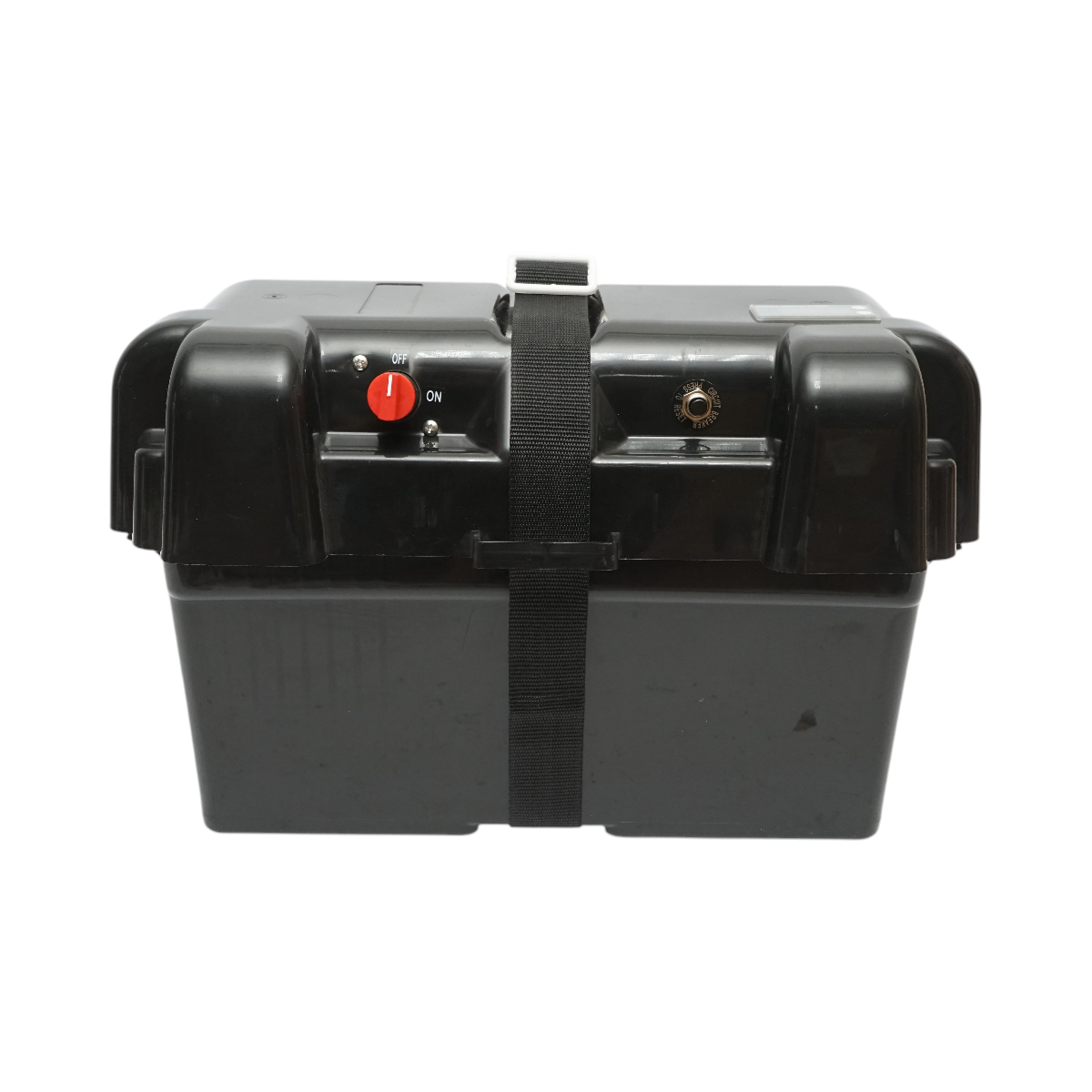 Cutie baterie auto 12V cu voltmetru DC 6-30V, intrerupator alimentare 100A, priza bricheta, afisaj LCD, 2xUSB 350x180x200mm