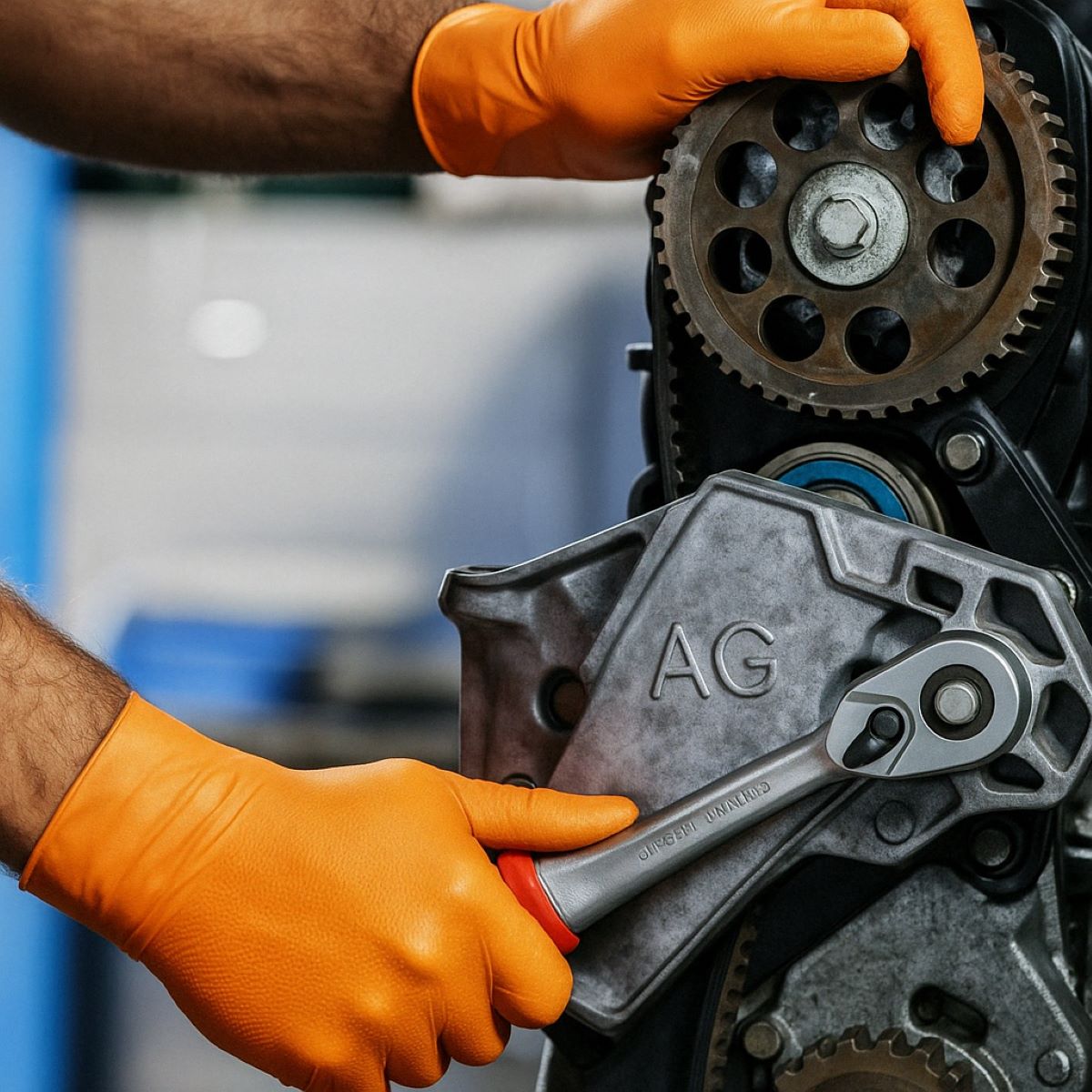 Manusi nitril portocalii nepudrate Diamond Grip marimea XL, 50 buc/cutie, latime palma 118 mm, lungime min 240 mm, grosime degete 0.26 mm, palma 0.22 mm, manseta 0.12 mm