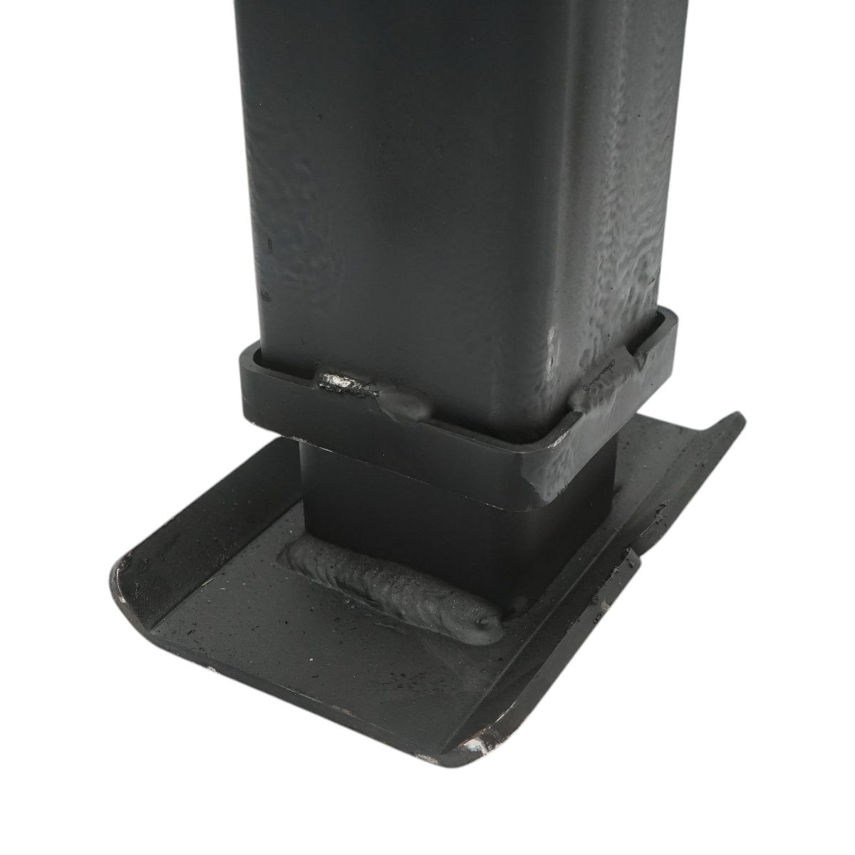 Picior de sprijin remorca reglabil cu manivela 58 cm, fixare laterala, sarcina maxima 4000 kg, inaltime minima 577 mm, cilindru 80x80x4 mm, distanta gauri laterale 90 mm