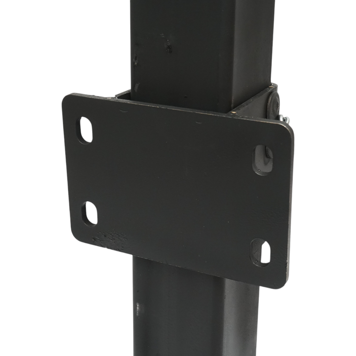 Picior de sprijin remorca reglabil cu manivela 58 cm, fixare laterala, sarcina maxima 4000 kg, inaltime minima 577 mm, cilindru 80x80x4 mm, distanta gauri laterale 90 mm