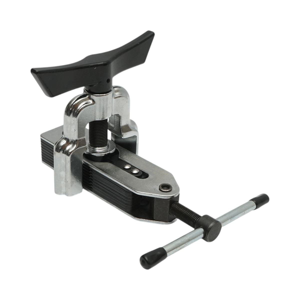 Dispozitiv bercluire tevi 45 4-19 mm pentru conducte frana, AC si HVAC, cupru/aluminiu, mecanism rotativ si surub filet fin, Breckner Germany