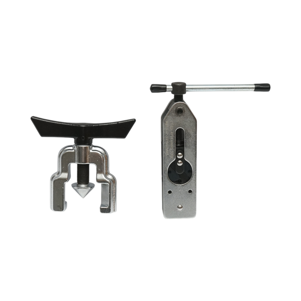 Dispozitiv bercluire tevi 45 4-19 mm pentru conducte frana, AC si HVAC, cupru/aluminiu, mecanism rotativ si surub filet fin, Breckner Germany