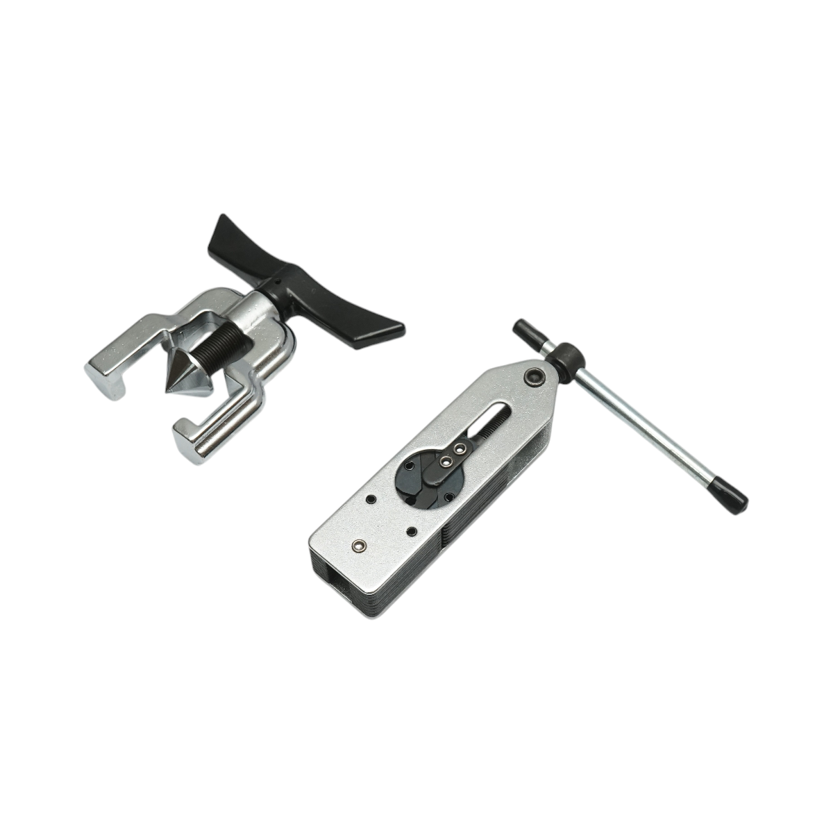 Dispozitiv bercluire tevi 45 4-19 mm pentru conducte frana, AC si HVAC, cupru/aluminiu, mecanism rotativ si surub filet fin, Breckner Germany