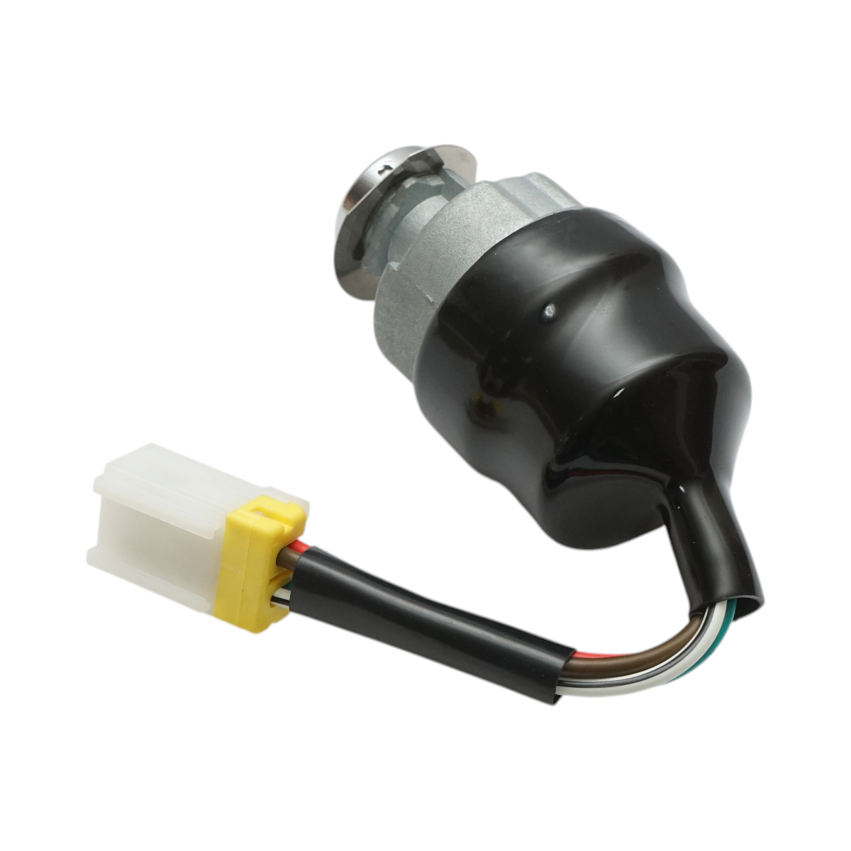 Contact pornire cu 2 chei pentru stivuitor Mitsubishi Caterpillar, cod OEM 91A05-21400, 91A05-1140, 4 pini, diametru 56 mm, diametru sus 24.5 mm