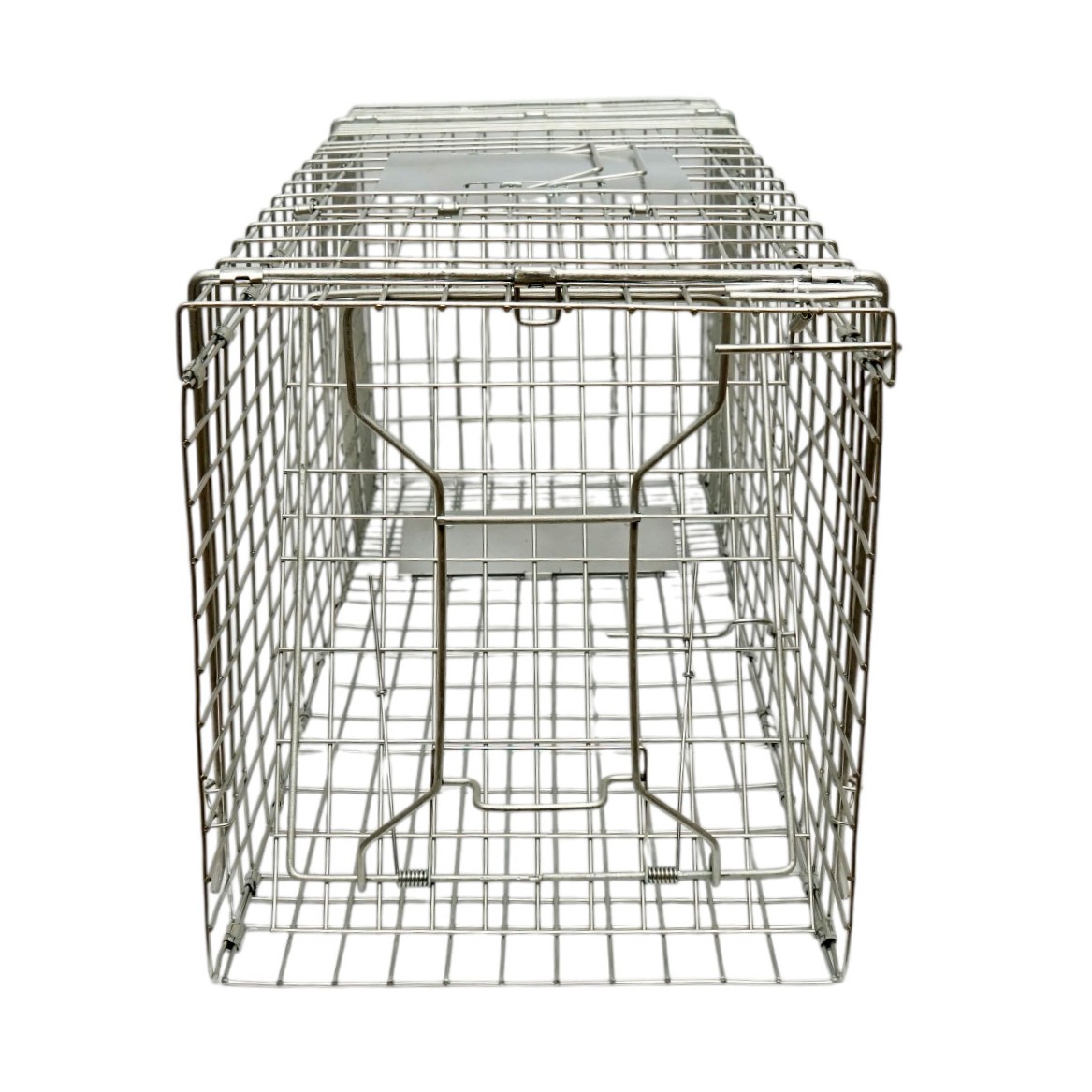 Capcana metalica robusta tip colivie pentru capturarea animalelor salbatice, 780 x 300 x 320 mm