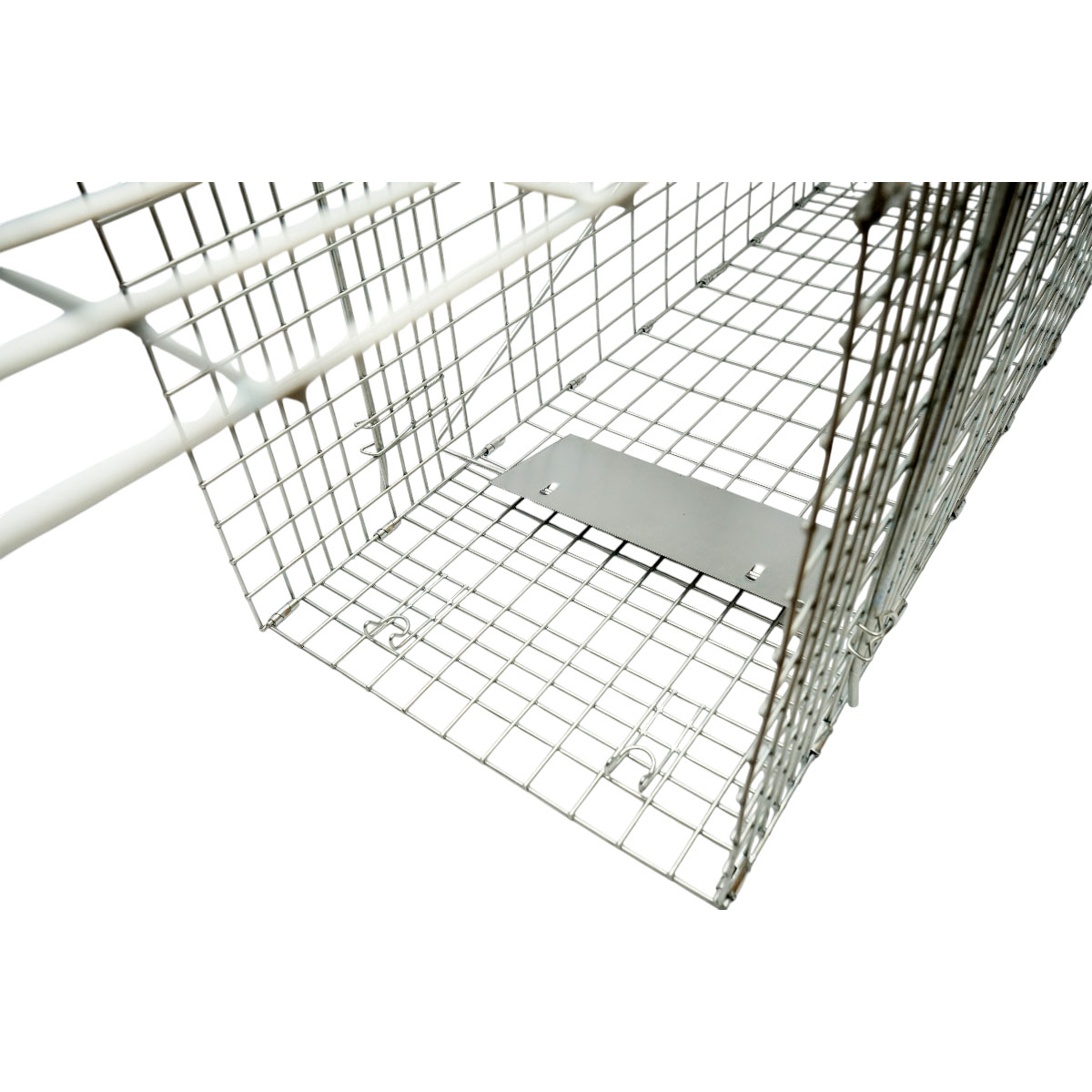 Capcana metalica robusta tip colivie pentru capturarea animalelor salbatice, 780 x 300 x 320 mm