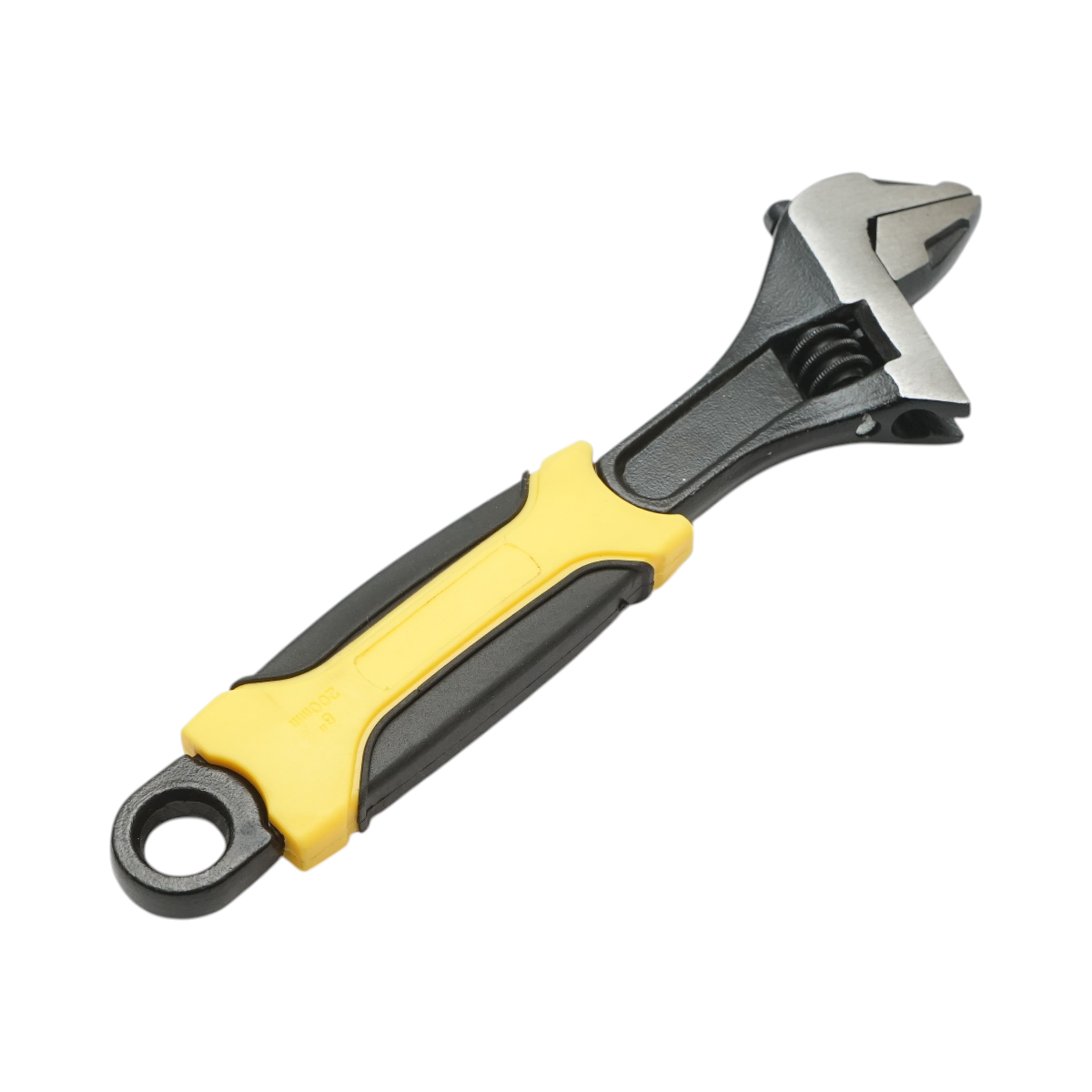 Cheie franceza reglabila 200 mm Crownman, deschidere 30 mm, otel carbon, duritate HRC 38-42, maner TPR