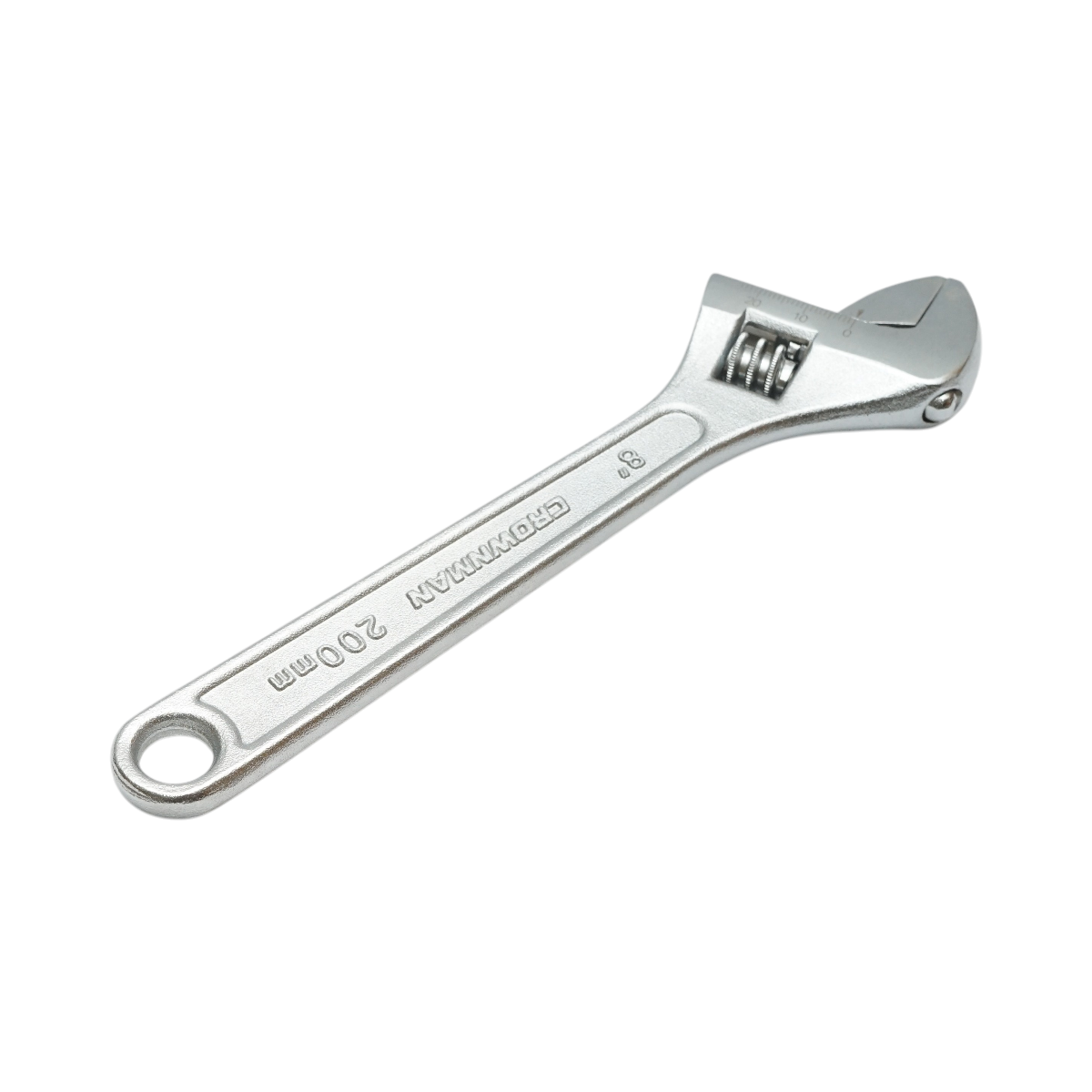Cheie franceza reglabila Crownman 200 mm, otel carbon, deschidere 25 mm, duritate HRC 38-42