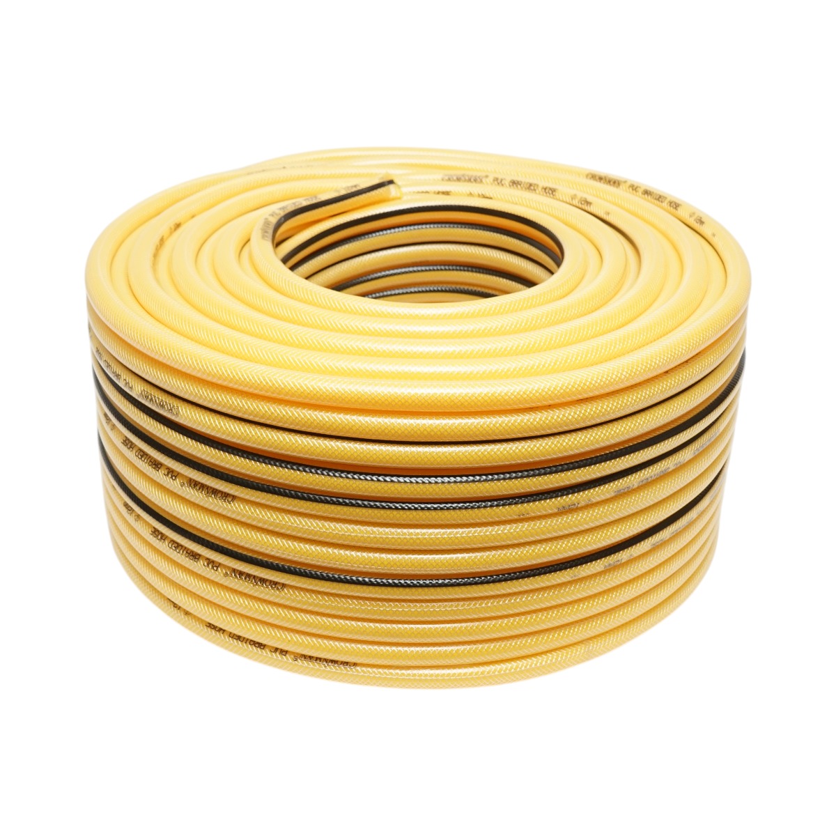 Furtun gradina CROWNMAN PVC cu insertie textila impletita, 1/2 inch (12 mm) diametru interior, 16 mm diametru exterior, rola 100 m, 12 kg