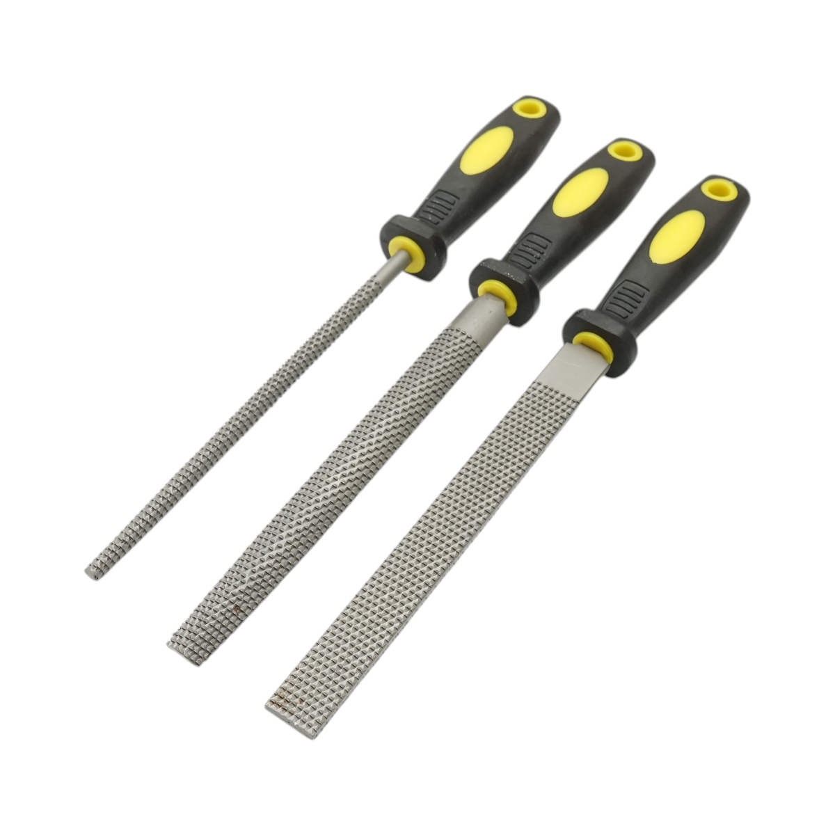 Set 3 pile universale mixte CROWNMAN, 200 mm, otel carbon, maner TPR