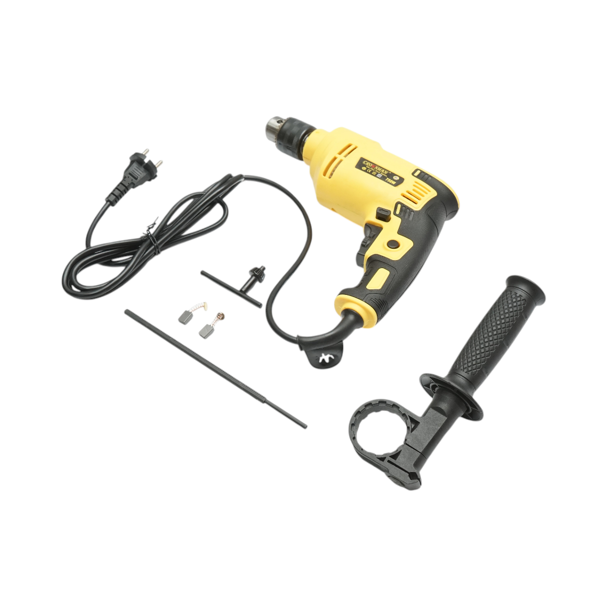 Bormasina cu impact Crownman 750W, 220V, 50/60Hz, turatie 0-3000 r/min, mandrina 1.5-13 mm, functionare stanga/dreapta